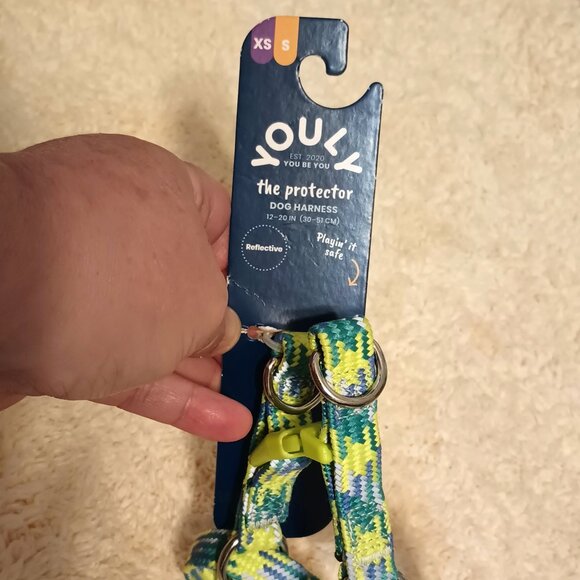 NWT ~ YOULY The Protector Yellow/Blue Reflective Dog Harness, XS/Small - Picture 10 of 14